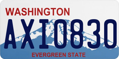 WA license plate AXI0830