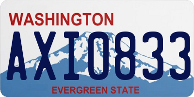 WA license plate AXI0833