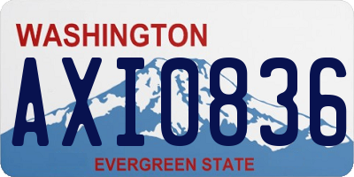 WA license plate AXI0836