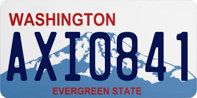 WA license plate AXI0841
