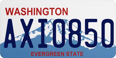 WA license plate AXI0850