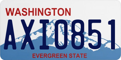WA license plate AXI0851