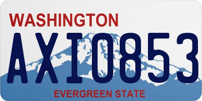 WA license plate AXI0853