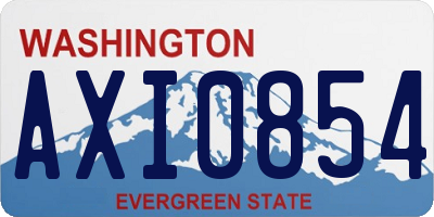 WA license plate AXI0854