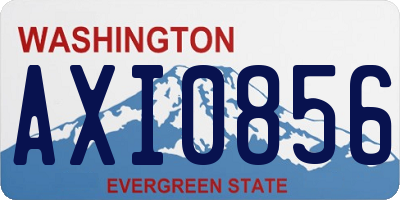 WA license plate AXI0856