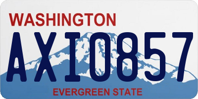 WA license plate AXI0857