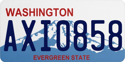WA license plate AXI0858
