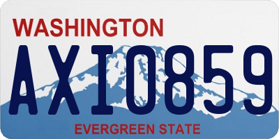 WA license plate AXI0859