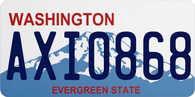 WA license plate AXI0868