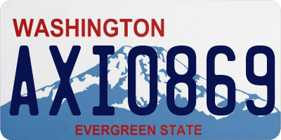 WA license plate AXI0869
