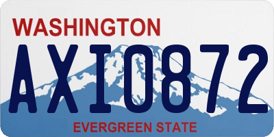 WA license plate AXI0872