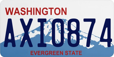 WA license plate AXI0874