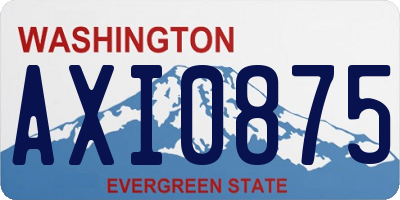 WA license plate AXI0875