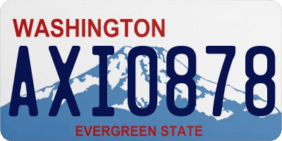 WA license plate AXI0878