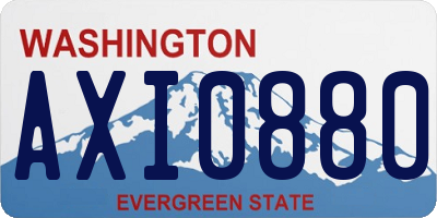 WA license plate AXI0880
