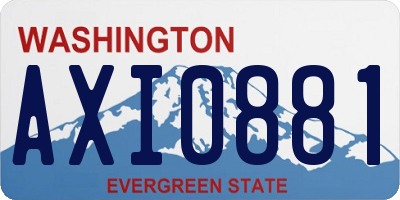 WA license plate AXI0881