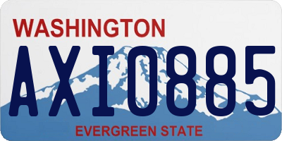 WA license plate AXI0885