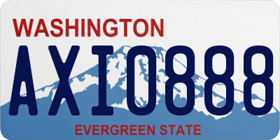WA license plate AXI0888
