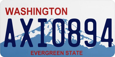 WA license plate AXI0894