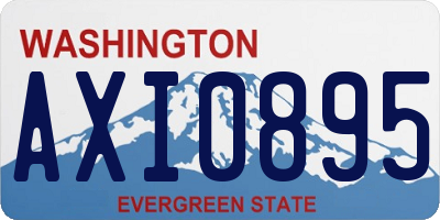 WA license plate AXI0895