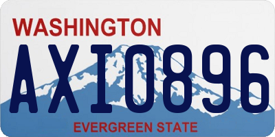 WA license plate AXI0896