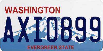 WA license plate AXI0899