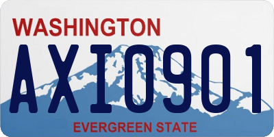WA license plate AXI0901