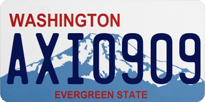 WA license plate AXI0909