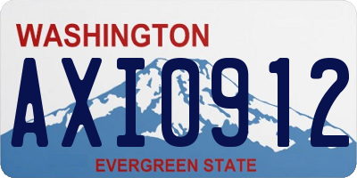 WA license plate AXI0912