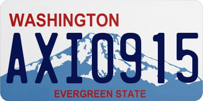 WA license plate AXI0915