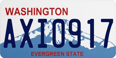 WA license plate AXI0917