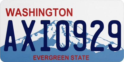 WA license plate AXI0929