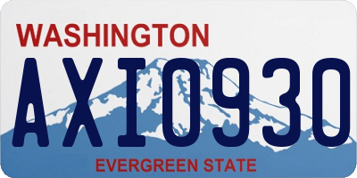 WA license plate AXI0930
