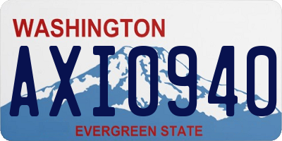 WA license plate AXI0940
