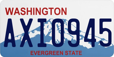 WA license plate AXI0945