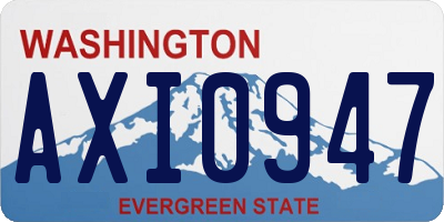 WA license plate AXI0947