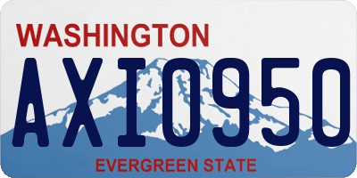 WA license plate AXI0950
