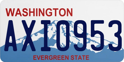 WA license plate AXI0953