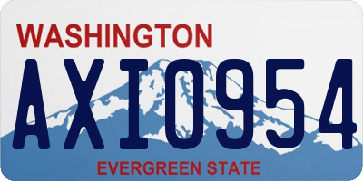 WA license plate AXI0954