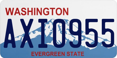 WA license plate AXI0955