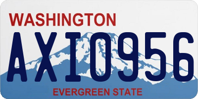 WA license plate AXI0956