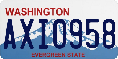 WA license plate AXI0958