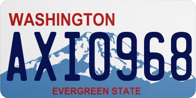 WA license plate AXI0968