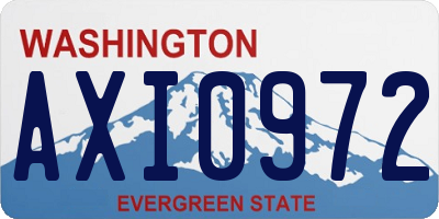 WA license plate AXI0972