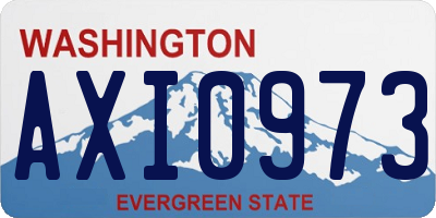 WA license plate AXI0973