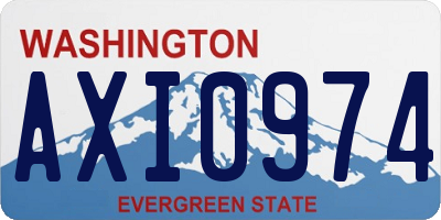 WA license plate AXI0974