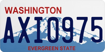 WA license plate AXI0975