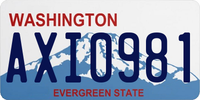 WA license plate AXI0981