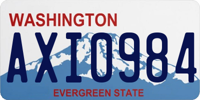 WA license plate AXI0984