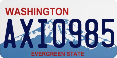 WA license plate AXI0985
